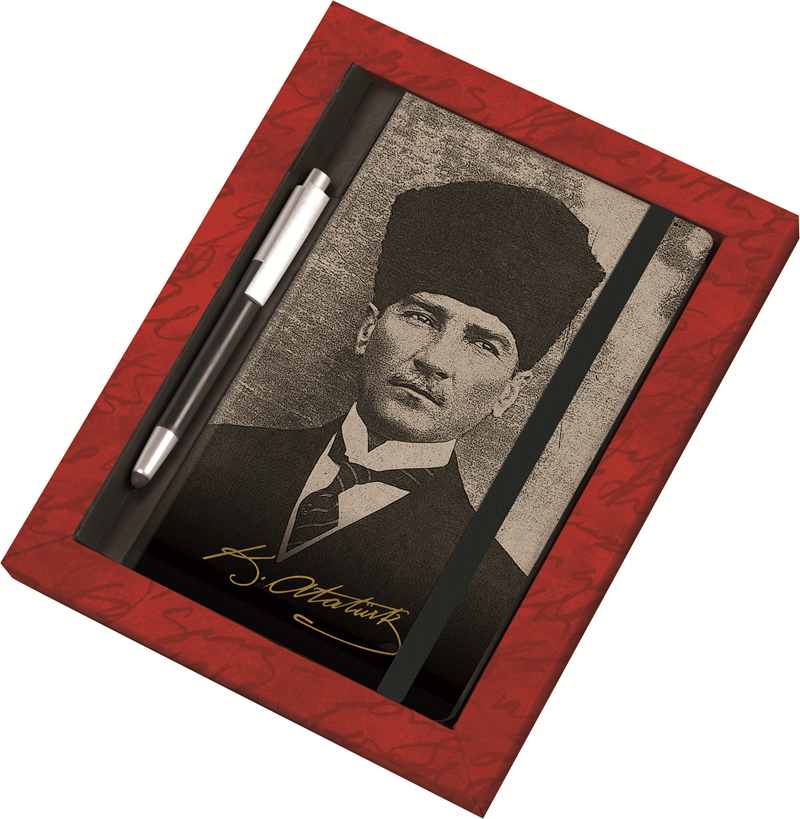 GIPTA AJANDA GÜNLÜK 13x21 ATATÜRK SET (AJANDA+TOUCH PEN KALEM) S1070