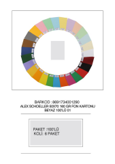 ALEX FON KARTONU 160GR 50X70 BEYAZ 100 LÜ 01