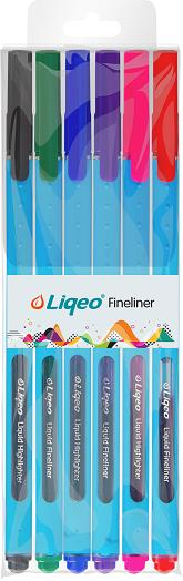 LIQEO FINELINER KALEM 6 LI F-8027-6PVC