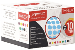 TANEX NOKTA ETİKETİ 10 MM 5000 Lİ MAVİ TEKLİ KUTU