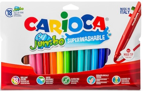 CARIOCA KEÇELİ BOYA JUMBO YIKANABİLİR 18 Lİ 40566