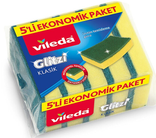 VİLEDA KLASİK YEŞİL SÜNGER 5 Lİ DÜZ 141126