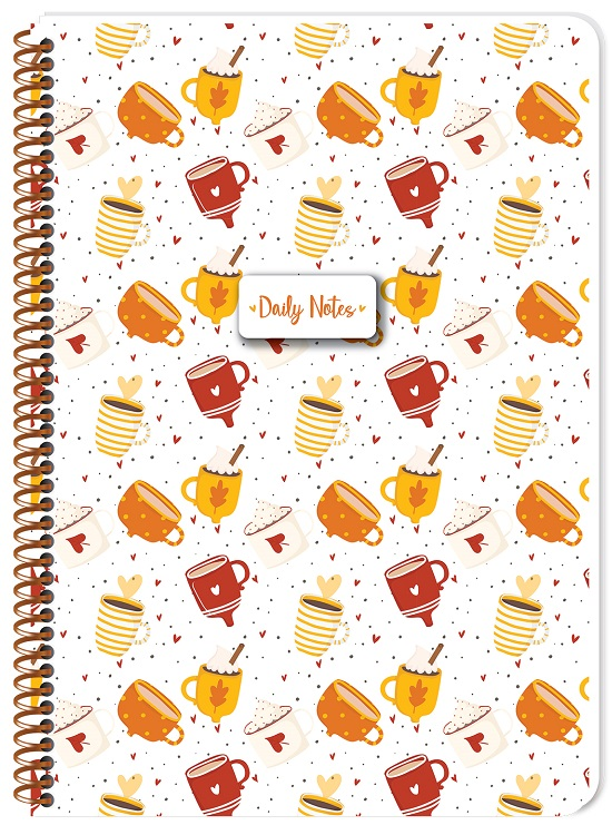 KESKİN DEFTER COFFEE A4 SPİRALLİ KARTON KAPAK 80 YP. ÇİZGİLİ 384611-99