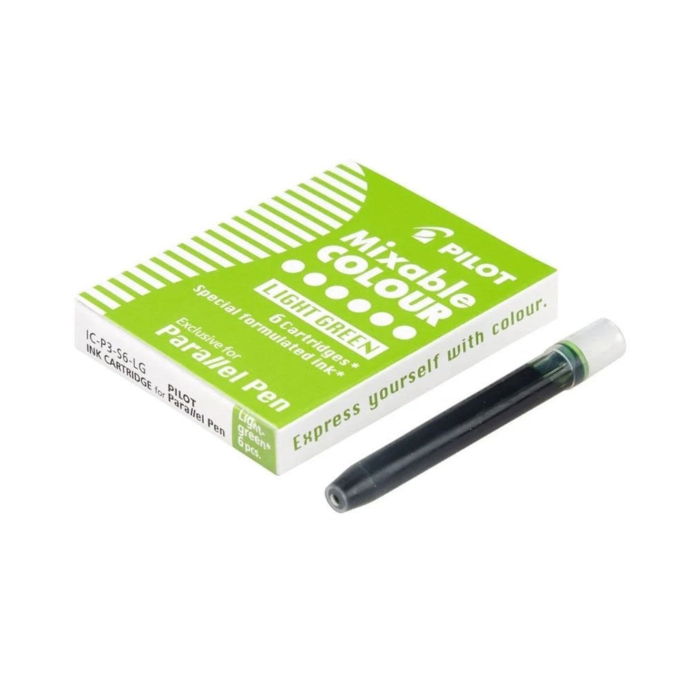 PILOT KALİGRAFİ KALEMİ PARALEL PEN  YEDEĞİ AÇIK YEŞİL 6 LI C-P3-S6-LG