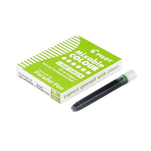 PILOT KALİGRAFİ KALEMİ PARALEL PEN  YEDEĞİ AÇIK YEŞİL 6 LI C-P3-S6-LG