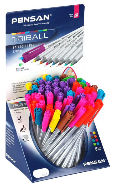 PENSAN TÜKENMEZ KALEM TRIBALL 1.0 1003 60 LI RENKLİ