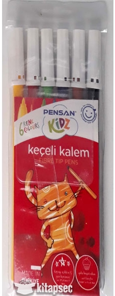 PENSAN KİDZ KEÇELİ KALEM 34000   6 RENK