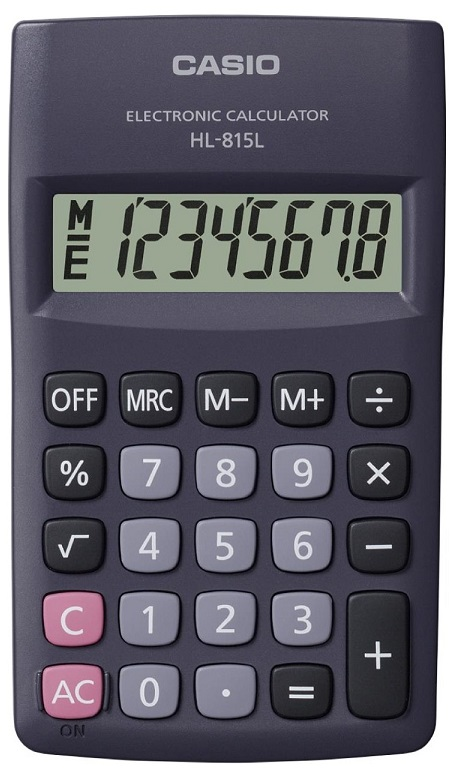 CASIO HESAP MAKİNESİ HL-815L-BK-W-DP