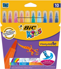 Bic Keçeli Kalem Visequerella Fırça Uç 10 Renk 8289641