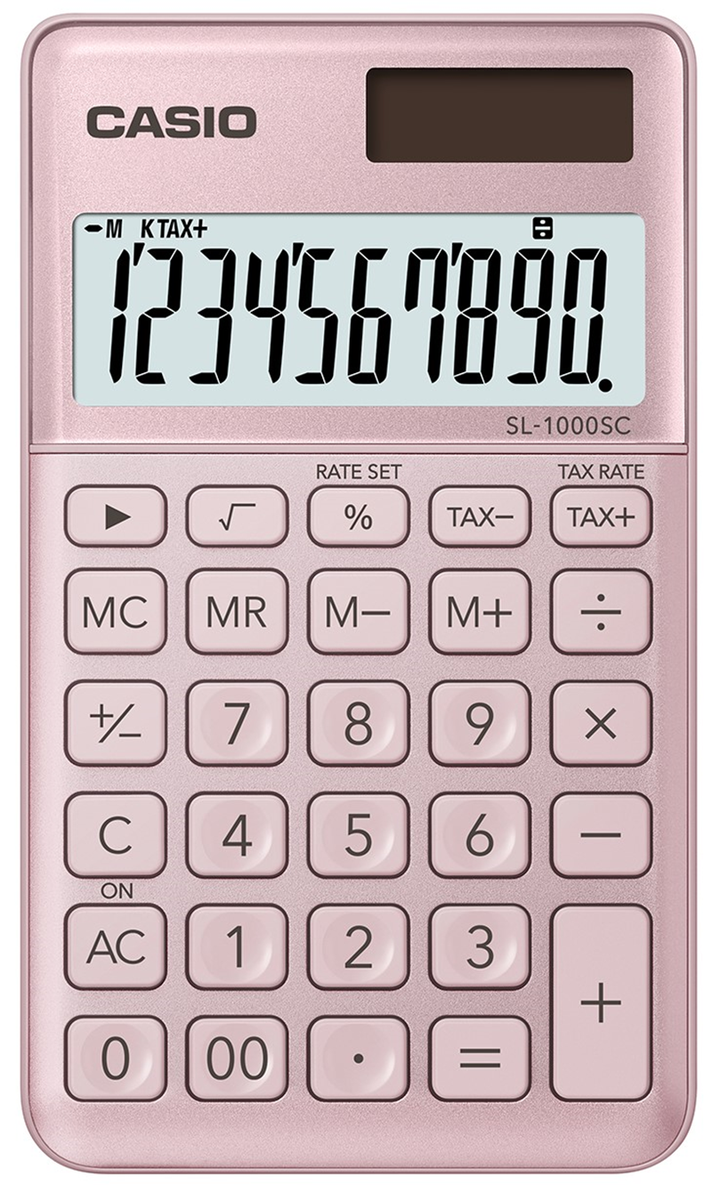 CASIO HESAP MAKİNESİ MASAÜSTÜ SL-1000SC-PK-N-DP PEMBE