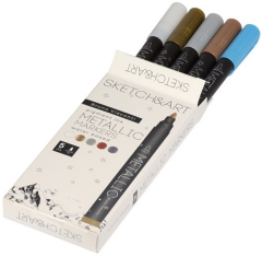 BRUNO VISCONTI METALİK MARKER SKETCH & ART 5 RENK 22-0096