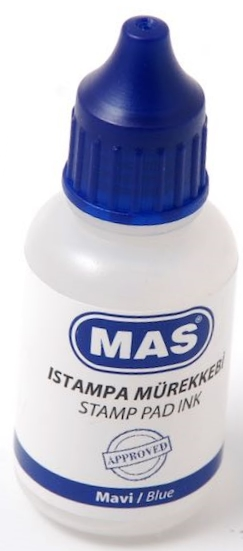 MAS ISTAMPA MÜREKKEBİ 20 ML MAVİ 463