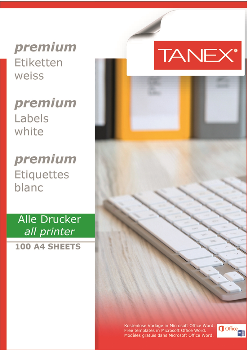 TANEX LASER ETİKET TW-2028 52.5 X 41 MM 100 LÜ