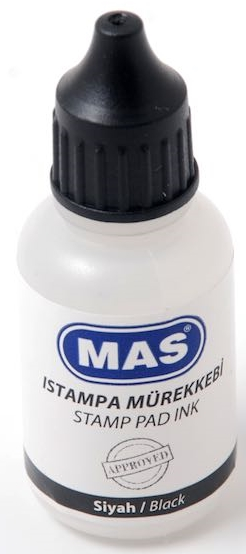 MAS ISTAMPA MÜREKKEBİ 20 ML SİYAH 462