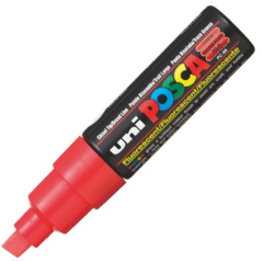 UNİ POSTER MARKÖRÜ POSCA PC-8K 8.0 FOSFORLU KIRMIZI