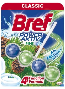 BREF KLOZET BLOĞU POWER AKTIV TEKLİ 4 TOP ÇAM KOKUSU 50 GR