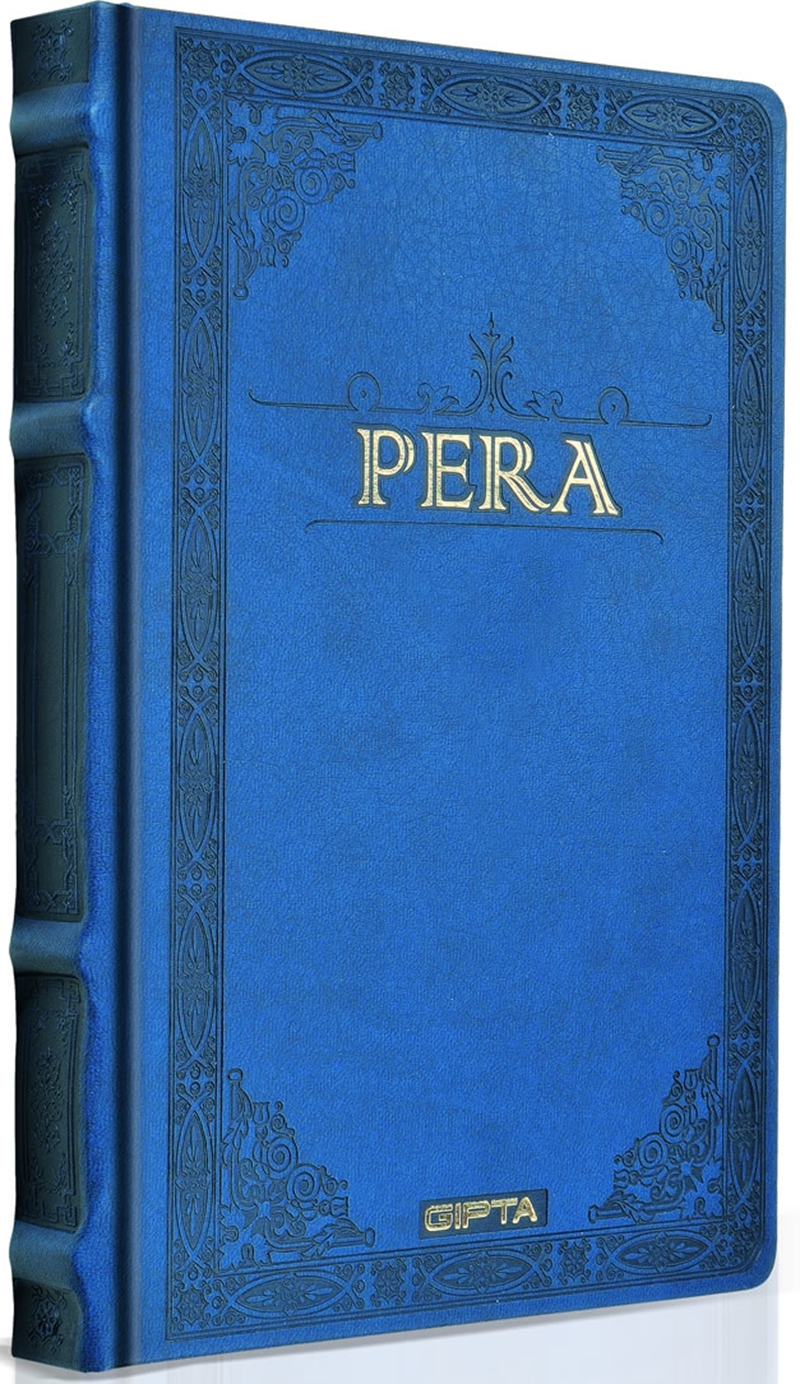 GIPTA DEFTER PERA 13X21 İPLİK DİKİŞLİ DERİ KAPAK 120 YP.DÜZ 2068