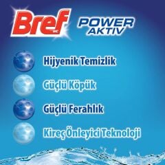 BREF KLOZET BLOĞU POWER AKTIV TEKLİ 4 TOP ÇAM KOKUSU 50 GR