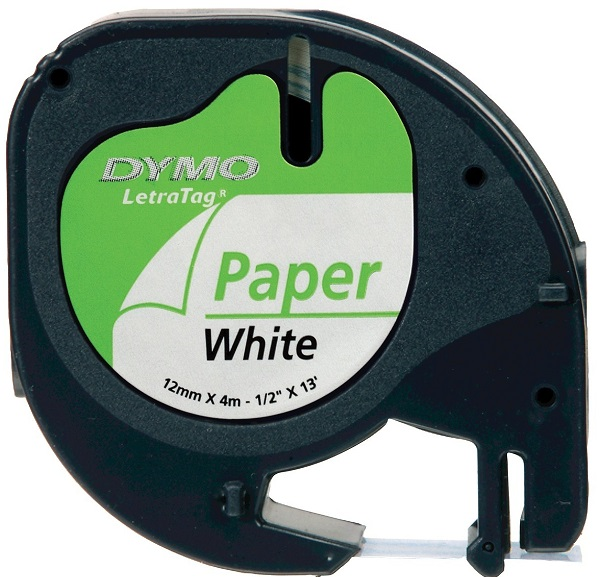 S0721660 Letratag Plastik Etiket 12 Mm X 4 Metre Beyaz 91201