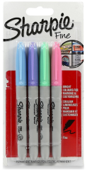 SHARPIE PERMANENT SET FINE  4 LÜ PASTEL 2065402