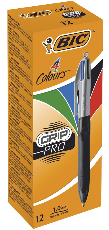 BIC TÜKENMEZ KALEM 4 RENK GRIP PRO 12 Lİ 8922931