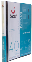 ÖNDER SUNUM DOSYASI PP A4 ÖNCEPLİ 40 LI SİYAH 1240-3
