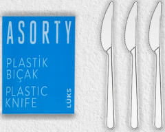 ASORTY BIÇAK LÜKS ŞEFFAF 180 MM 1000 ADET 005050
