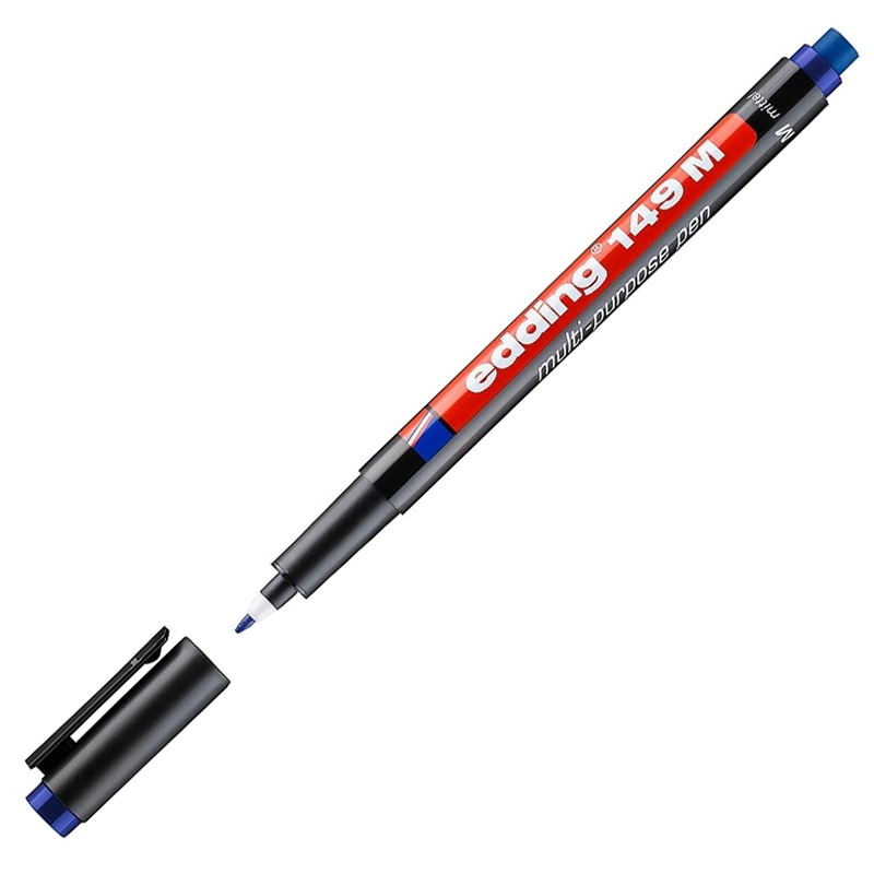 EDDING ASETAT KALEMİ SİLGİLİ E-149M MAVİ