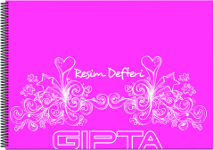 GIPTA RESİM DEFTERİ 35x50 SPİRALLİ PP KAPAK 25 YP. 1773