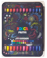 UNİ PASTEL BOYA POSCA 24 LÜ KALEM KUTU SET KPA-100/24C