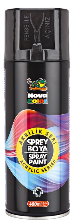 NOVA COLOR AKRİLİK SPREY BOYA 400 ML SİYAH NC-3505