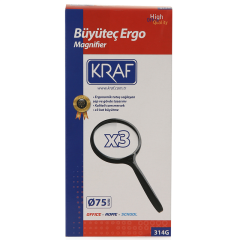 KRAF BÜYÜTEÇ ERGO 75MM 3X 314G