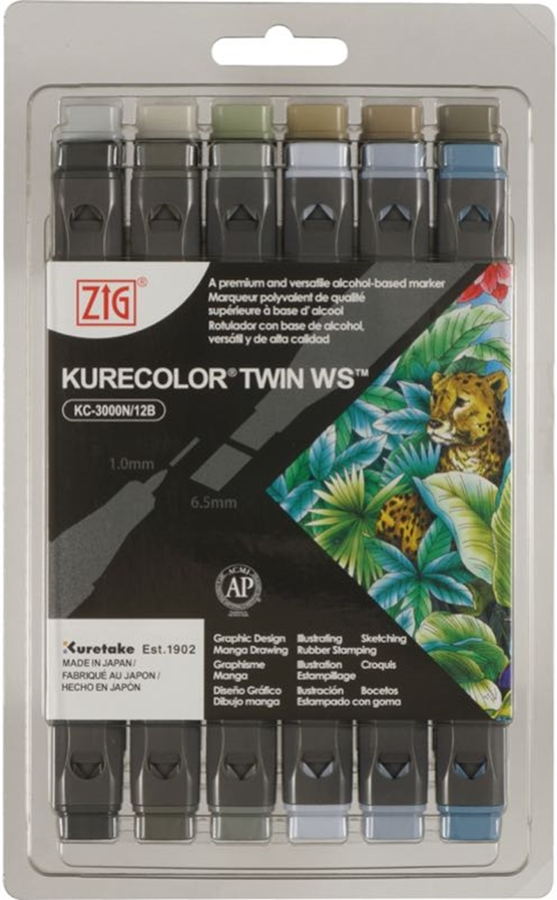 ZIG KURECOLOR TWIN S KC-3000/12B7 12 Lİ GRAY COLORS