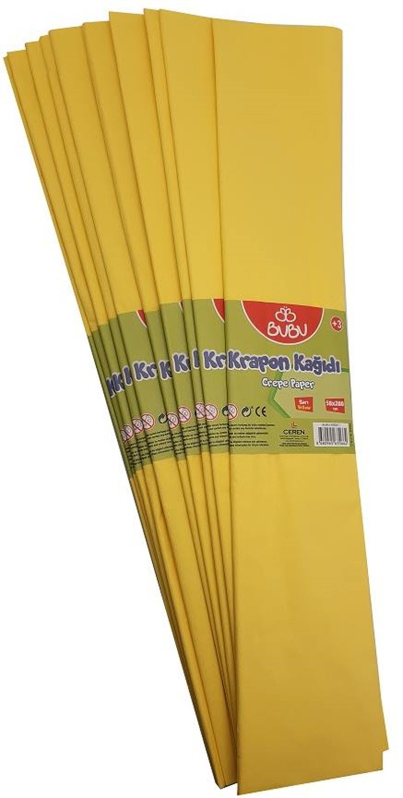 BU-BU KREPON KAĞIDI SARI 10 LU KR0011