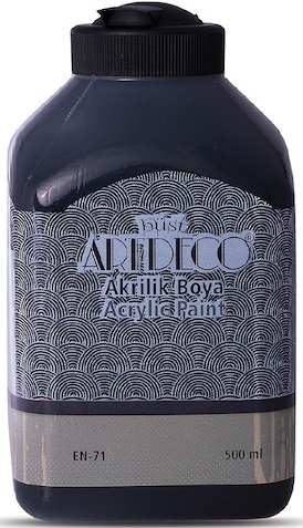 ARTDECO AKRİLİK BOYA 500 ML SİYAH Y-070L-3618