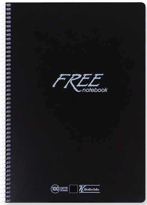 KESKİN DEFTER FREE A4 PP KAPAK SPİRALLİ 40 YP. KARELİ 320392