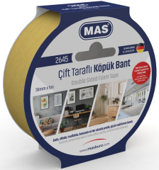MAS ÇİFT TARAFLI KÖPÜK BANT 38MM X 5M 2645
