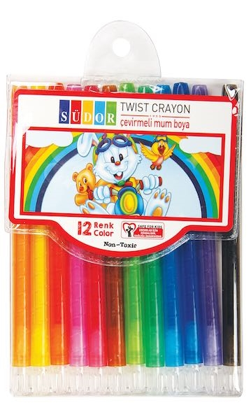 SÜDOR MUM BOYA ÇEVİRMELİ SET 12 YB08