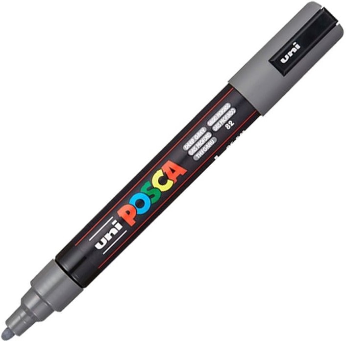 UNİ POSTER MARKÖRÜ POSCA 1.8-2.5 PC-5M DERİN GRİ