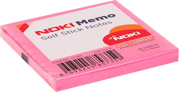 NOKİ MEMO YAPIŞKANLI NOT KAĞIDI 75x75 80 YP 12165 K.PEMBE