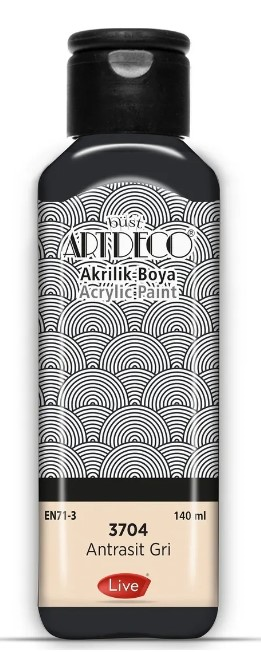 ARTDECO AKRİLİK BOYA 140 ML ANTRASİT GRİ Y-070R-3704