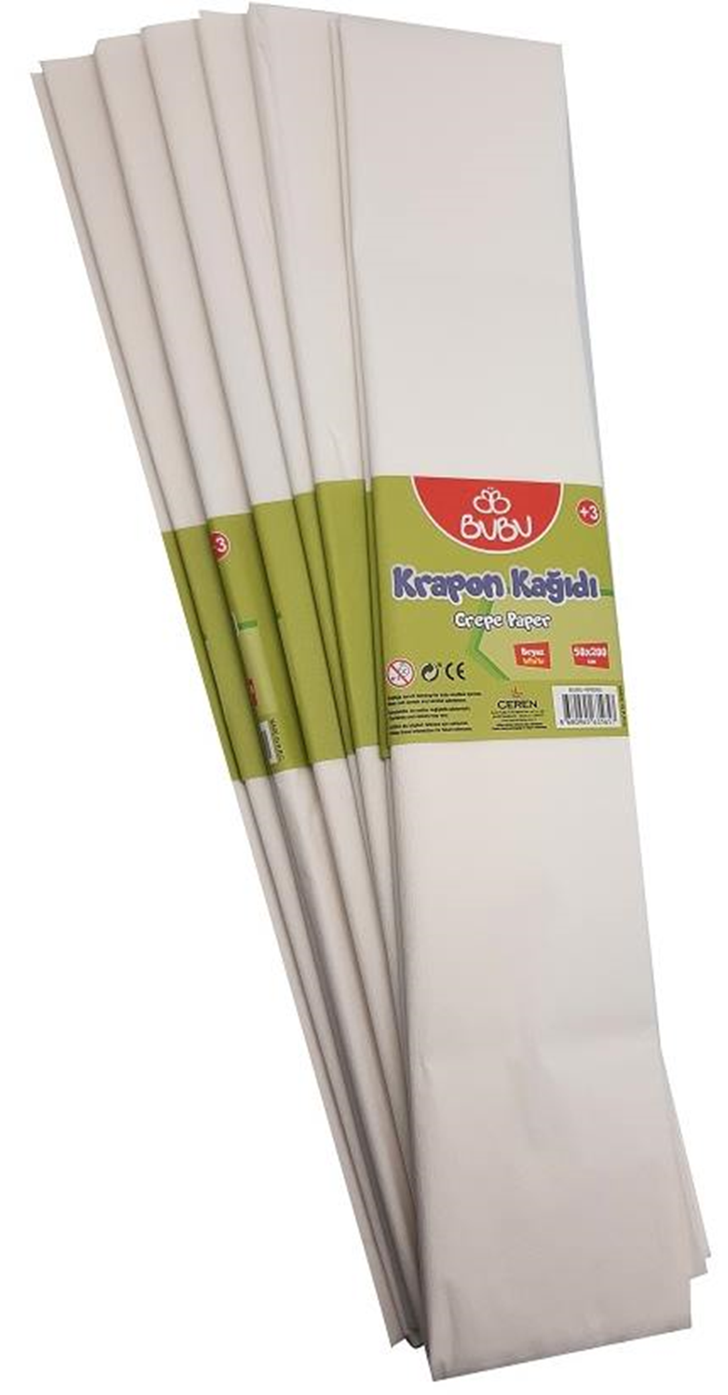 BU-BU KREPON KAĞIDI BEYAZ 10 LU KR0005