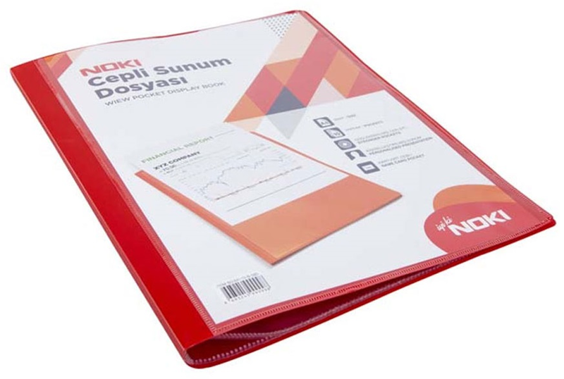 NOKİ SUNUM DOSYASI CEPLİ 100 LÜ KIRMIZI 641100-N-080