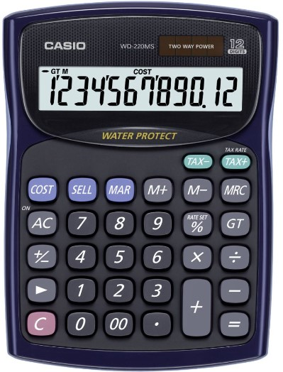 CASIO HESAP MAKİNESİ MASAÜSTÜ WD-220MS 12 HANE