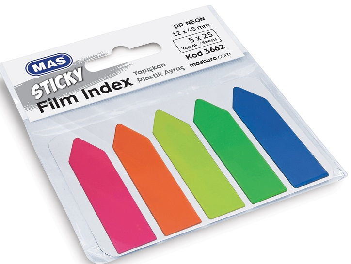 MAS INDEX FILM (PP) OK ŞEKİLLİ 5 RENK 3662