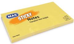 MAS YAPIŞKANLI NOT KAĞIDI 3653 35x51 100 YP PASTEL SARI 3 LÜ
