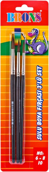 BRONS SULU BOYA FIRÇASI SETİ 3 LÜ (6-8-10) BR-245