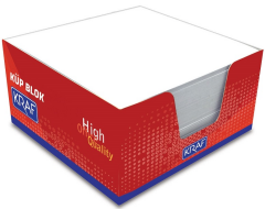 KRAF KÜP BLOK BEYAZ  9x9cm 116G