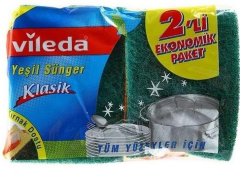 VİLEDA KLASİK YEŞİL SÜNGER OLUKLU 1+1 141111