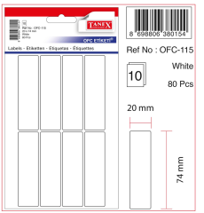 TANEX OFİS ETİKETİ OFC-115 BEYAZ